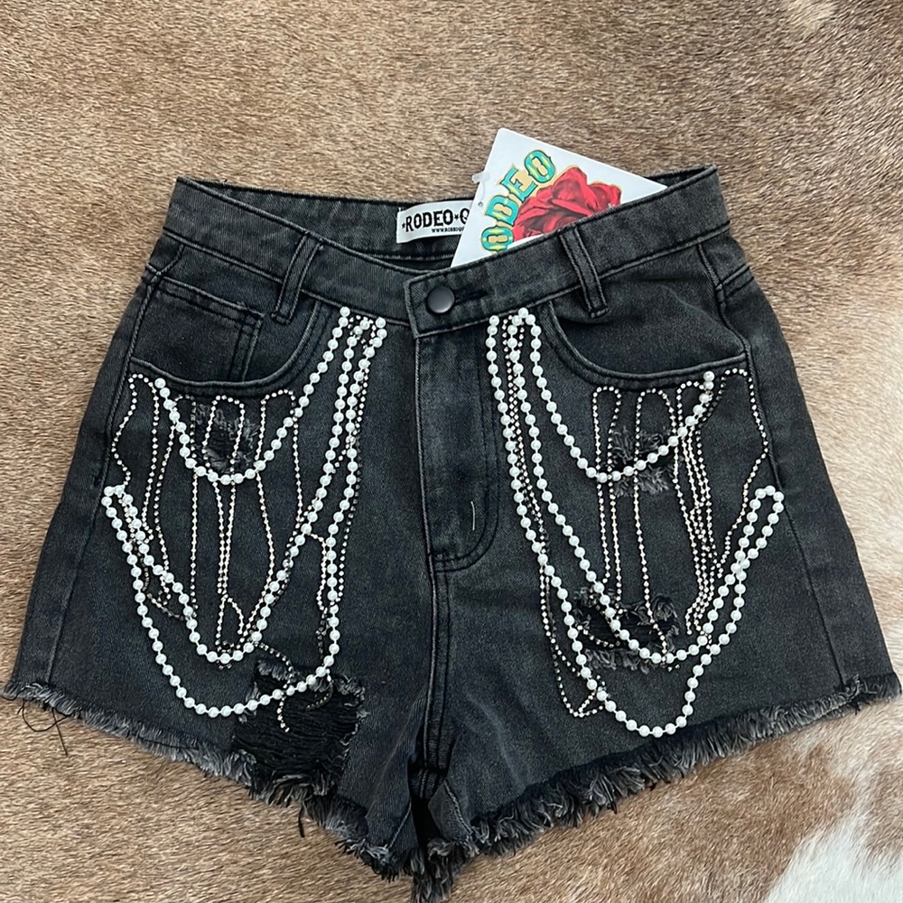 Rodeo Quincy Black Shorts